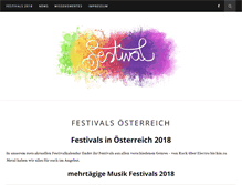 Tablet Screenshot of festival.co.at